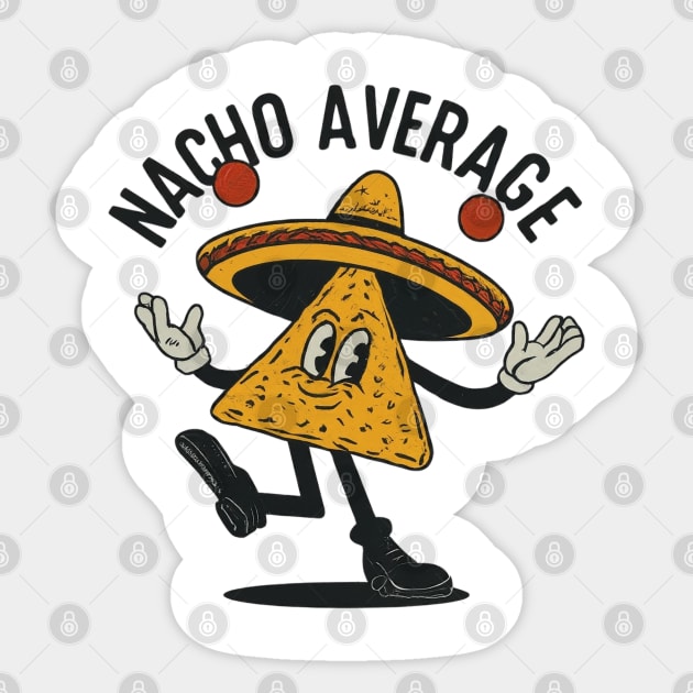 My Fiesta Flair: Wear Nachos the Love with This Cheesy Cartoon Tee Sticker by Abystoic